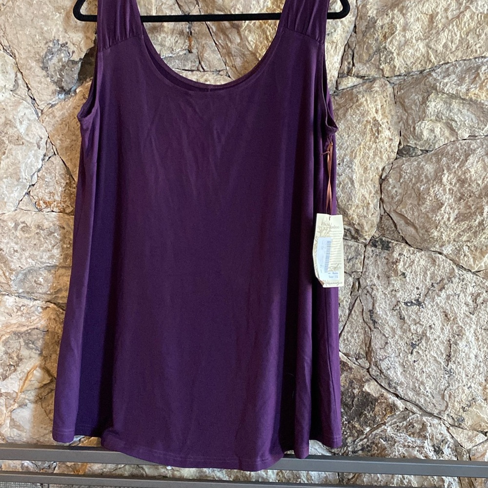 Deep purple bamboo tank - 1X - NWT